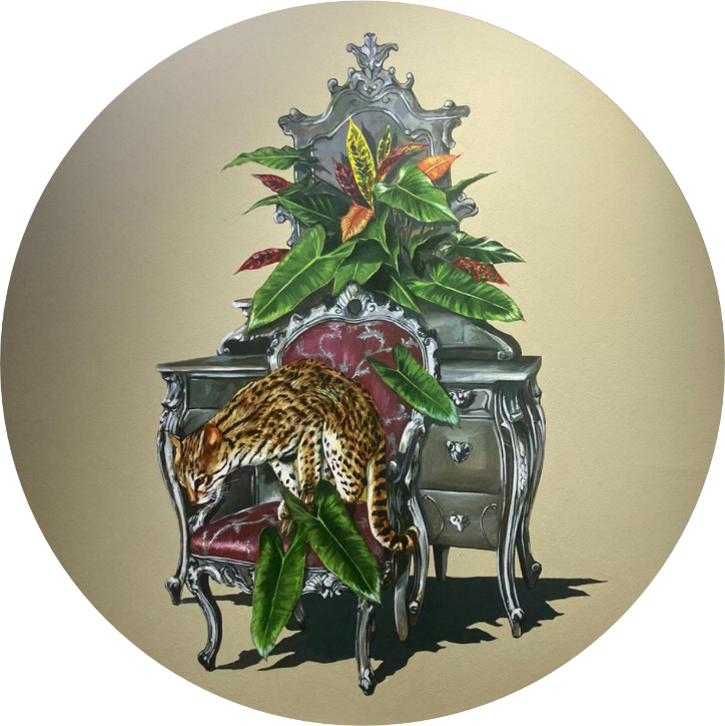 OCELOTE SOBRE TOCADOR